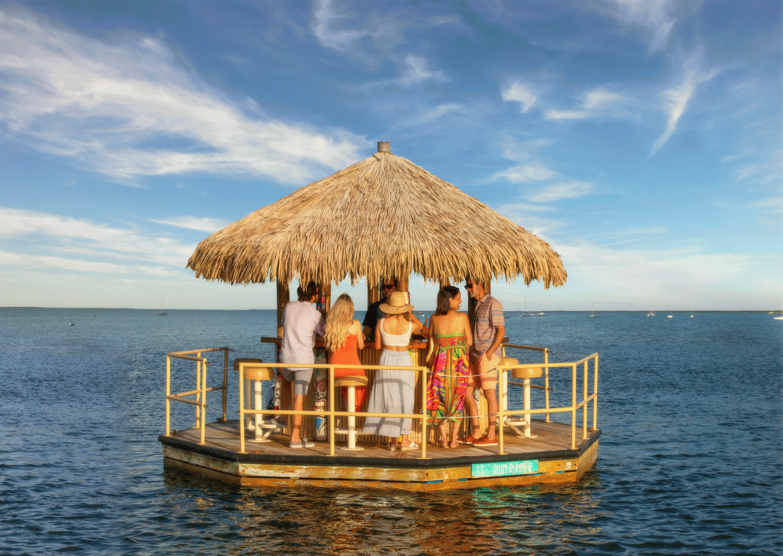 Floating Tiki Bar in Key Largo, FL | Florida Keys | Bungalows